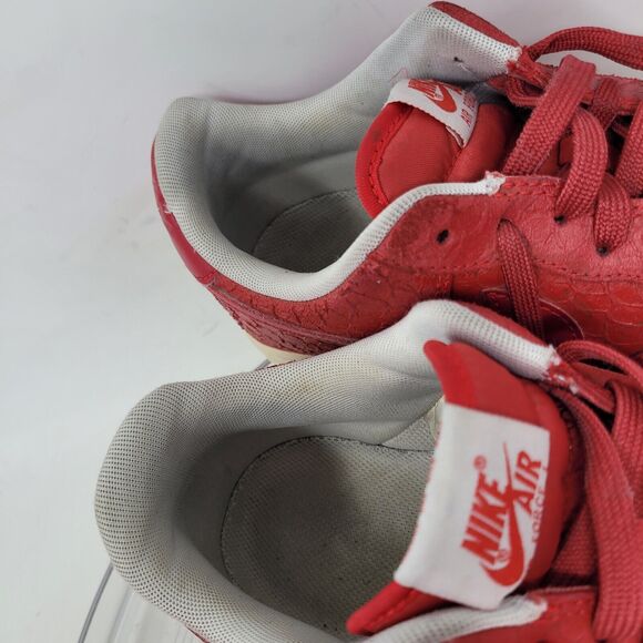 Nike Air Force 1 '07 LV8 718152-606 Low Red Croc Leather Sneaker Men's Sz 8.5 US - Picture 7 of 8
